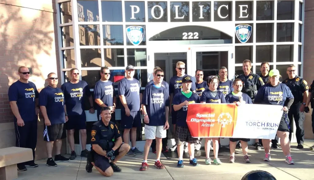 Special Olympics Torch Run participants